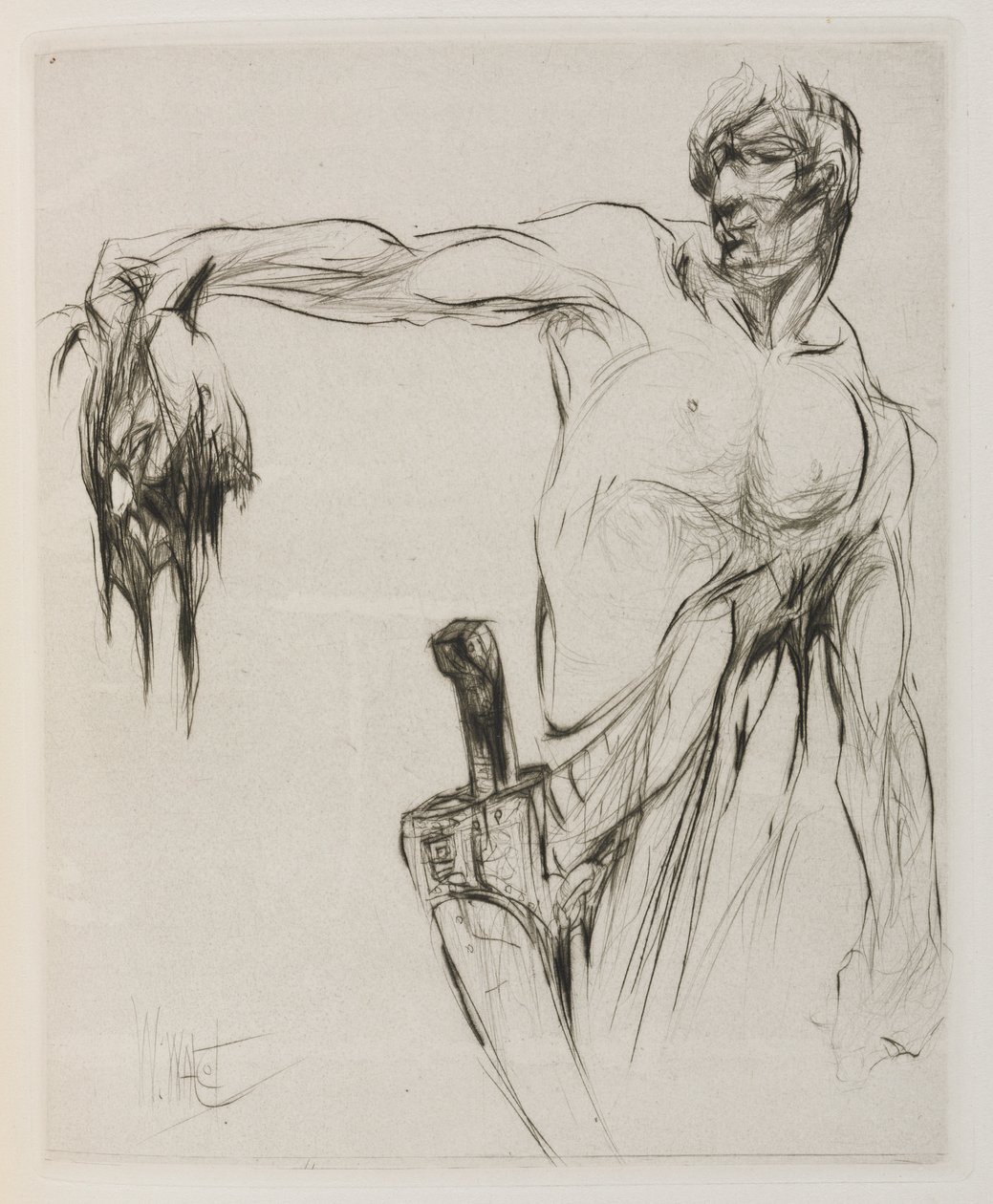 Herodias: Page 53, The head entered and mannaeus held it by the hair, at arm