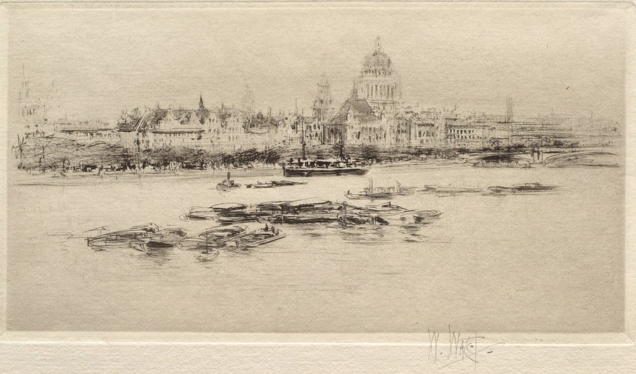 The Thames from Waterloo—A View Towards St. Paul