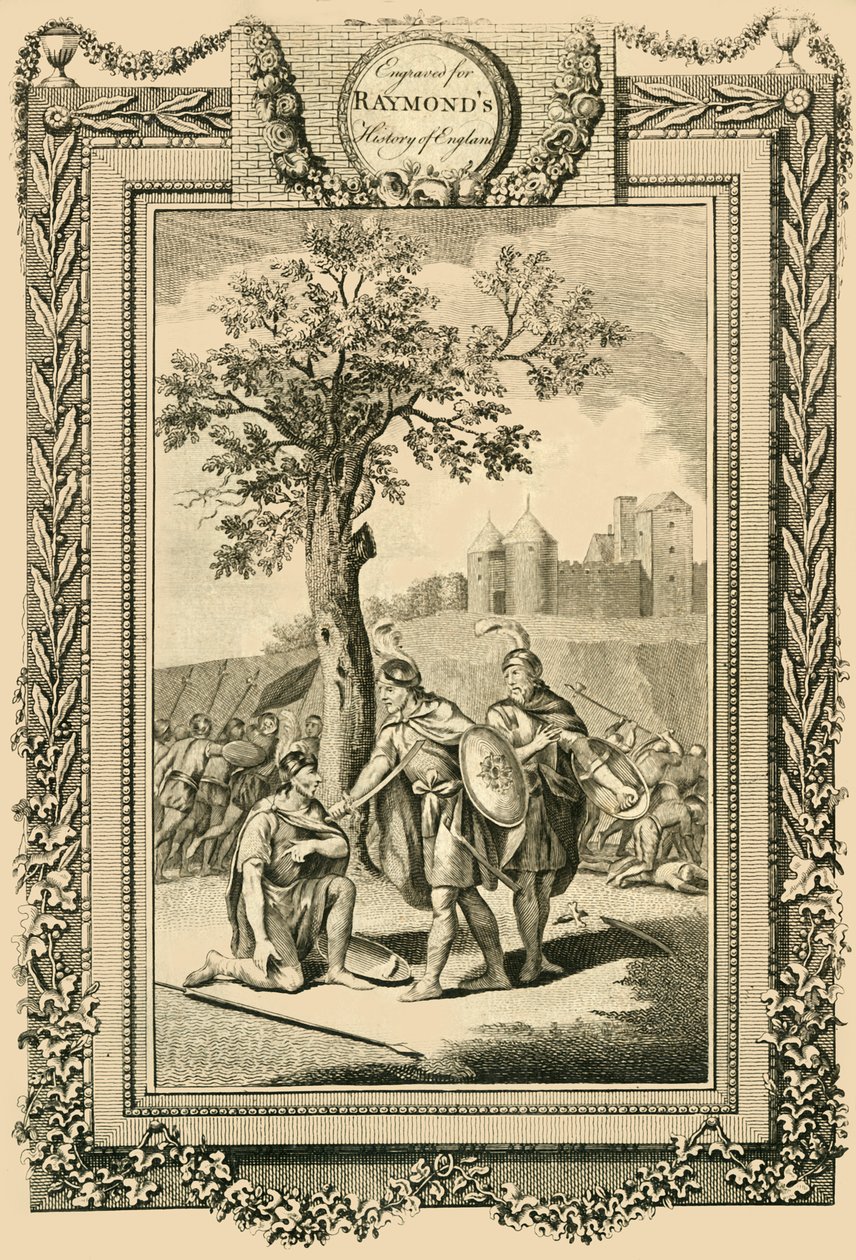 King Athelstan saving the Life of his Father, Edward the Elder by William Walker