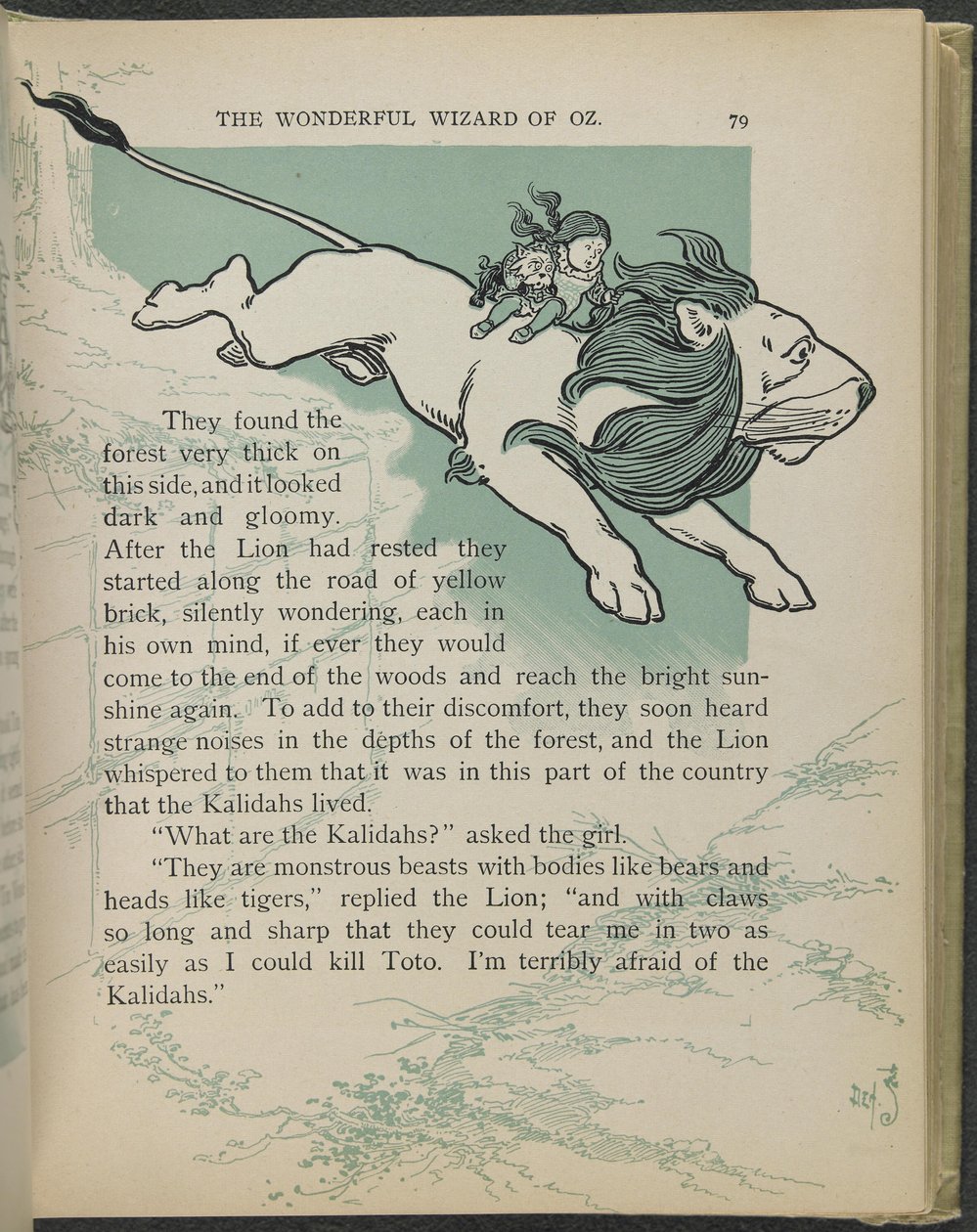 Illustration from "The Wonderful Wizard of Oz" by Lyman Frank Baum by William Wallace Denslow