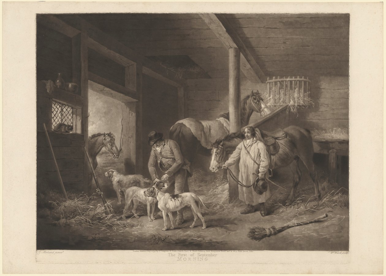 The First of September, Morning by William Ward after George Morland
