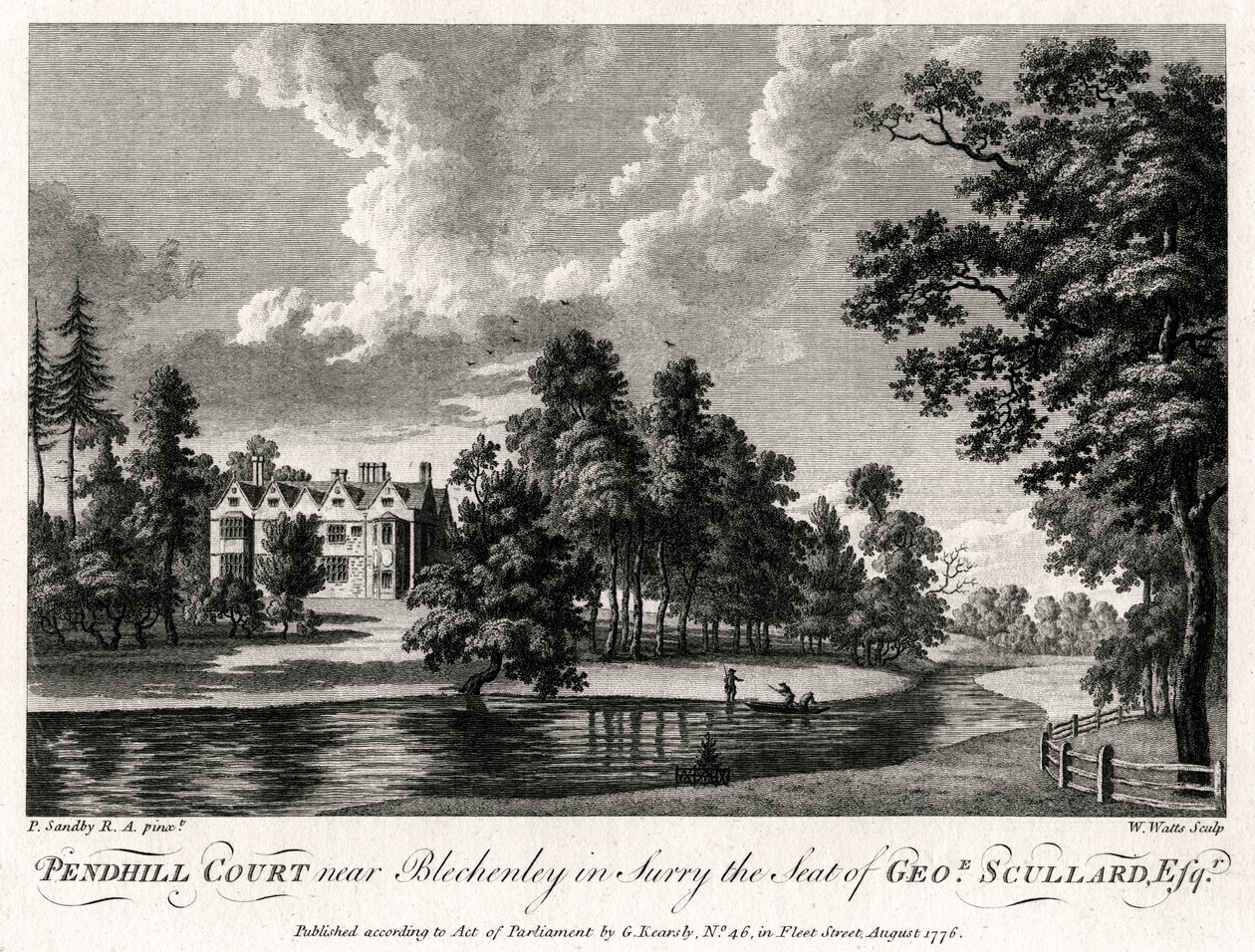 Pendhill Court near Bletchingley in Surrey, the Seat of George Scullard Esquire by William Watts