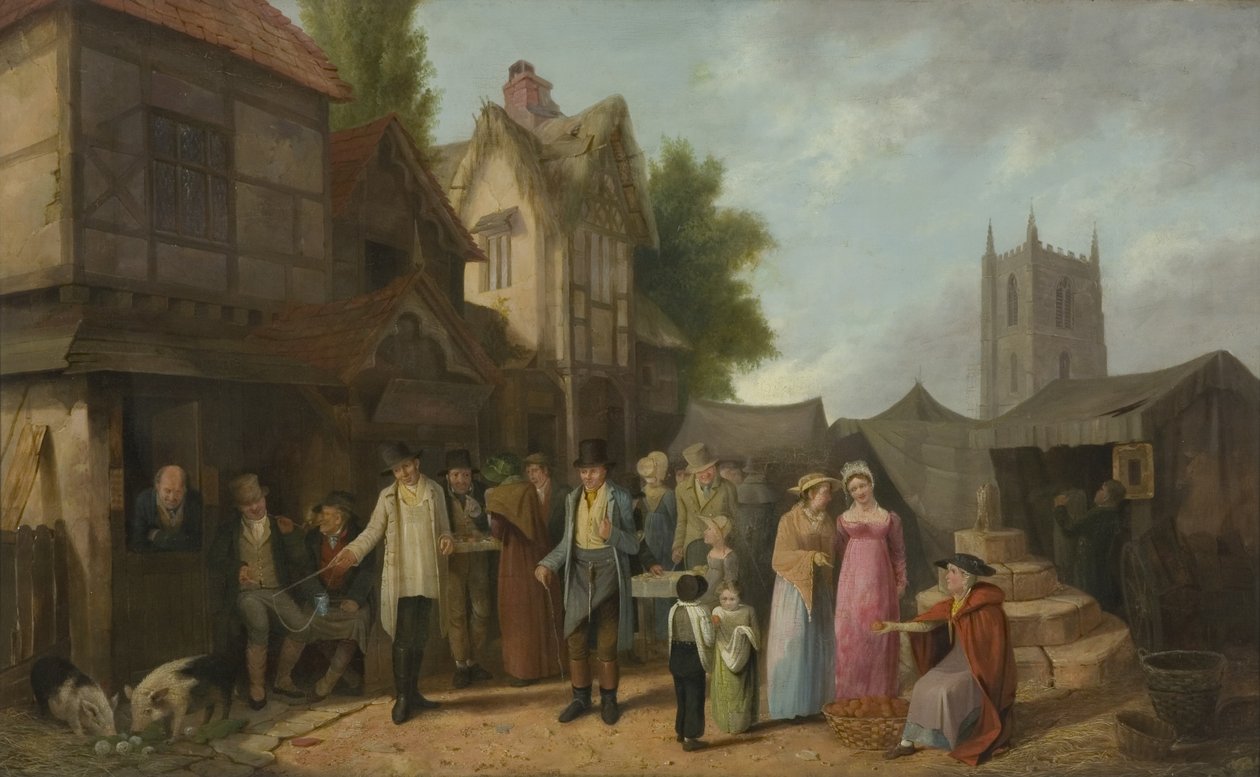 Scene Outside an Inn, Perhaps at Long Ashton, Bristol, c.1824 by William West