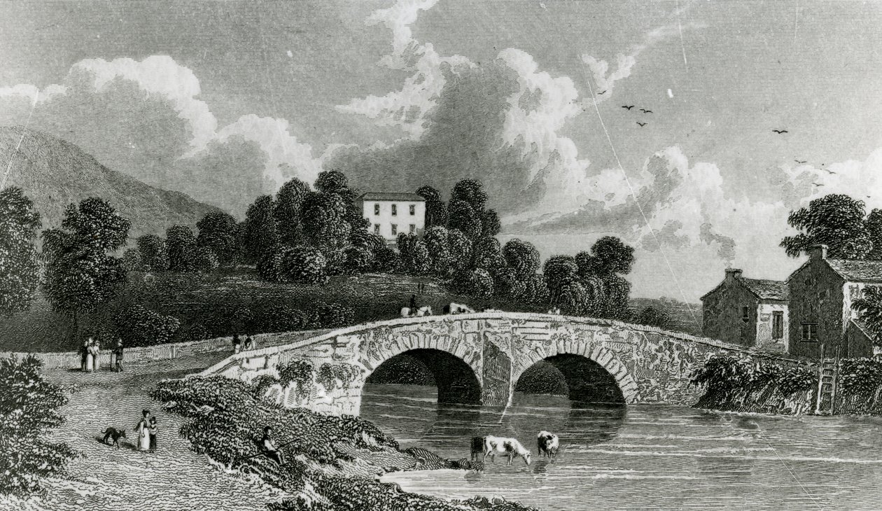 Greta Hall and Keswick Bridge, engraved by E. Francis, 1842 by William Westall