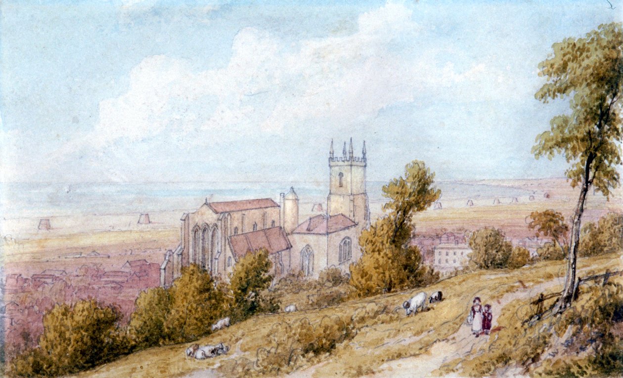 Hythe Church and Martello Tower by William Westall