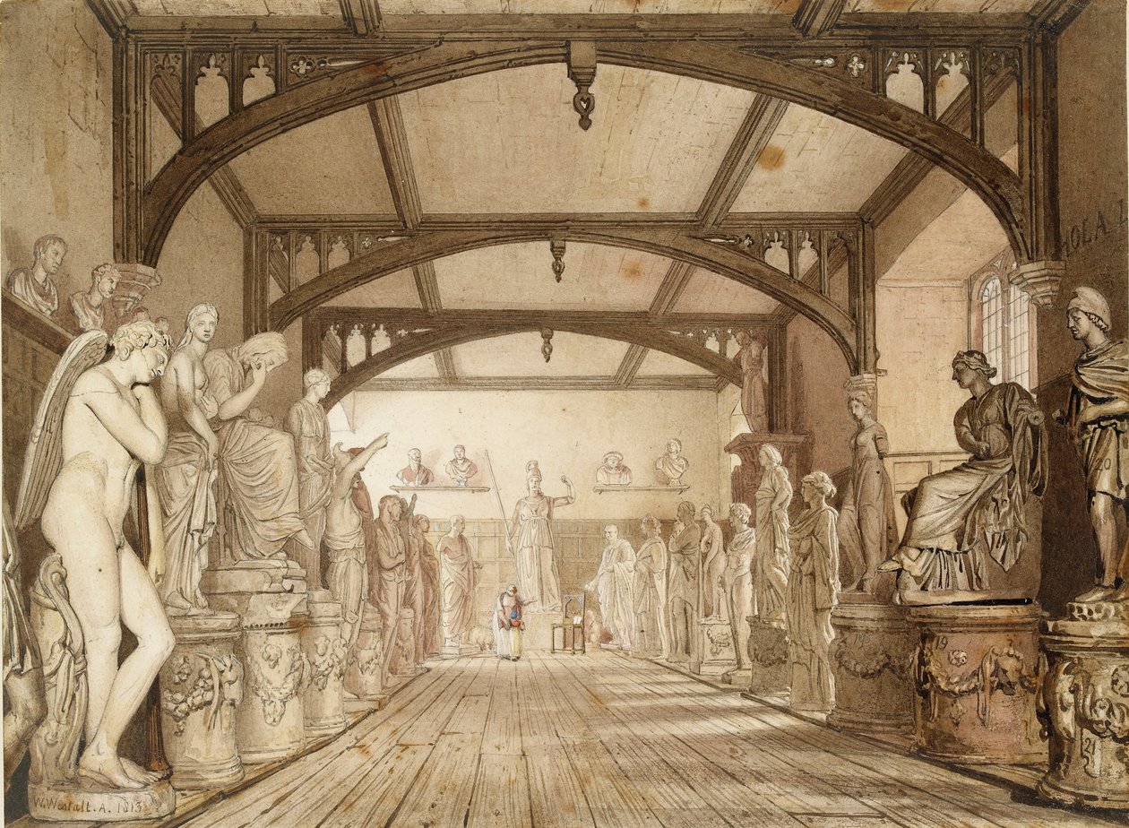 The Sculpture Gallery in the Examination Schools, Oxford by William Westall