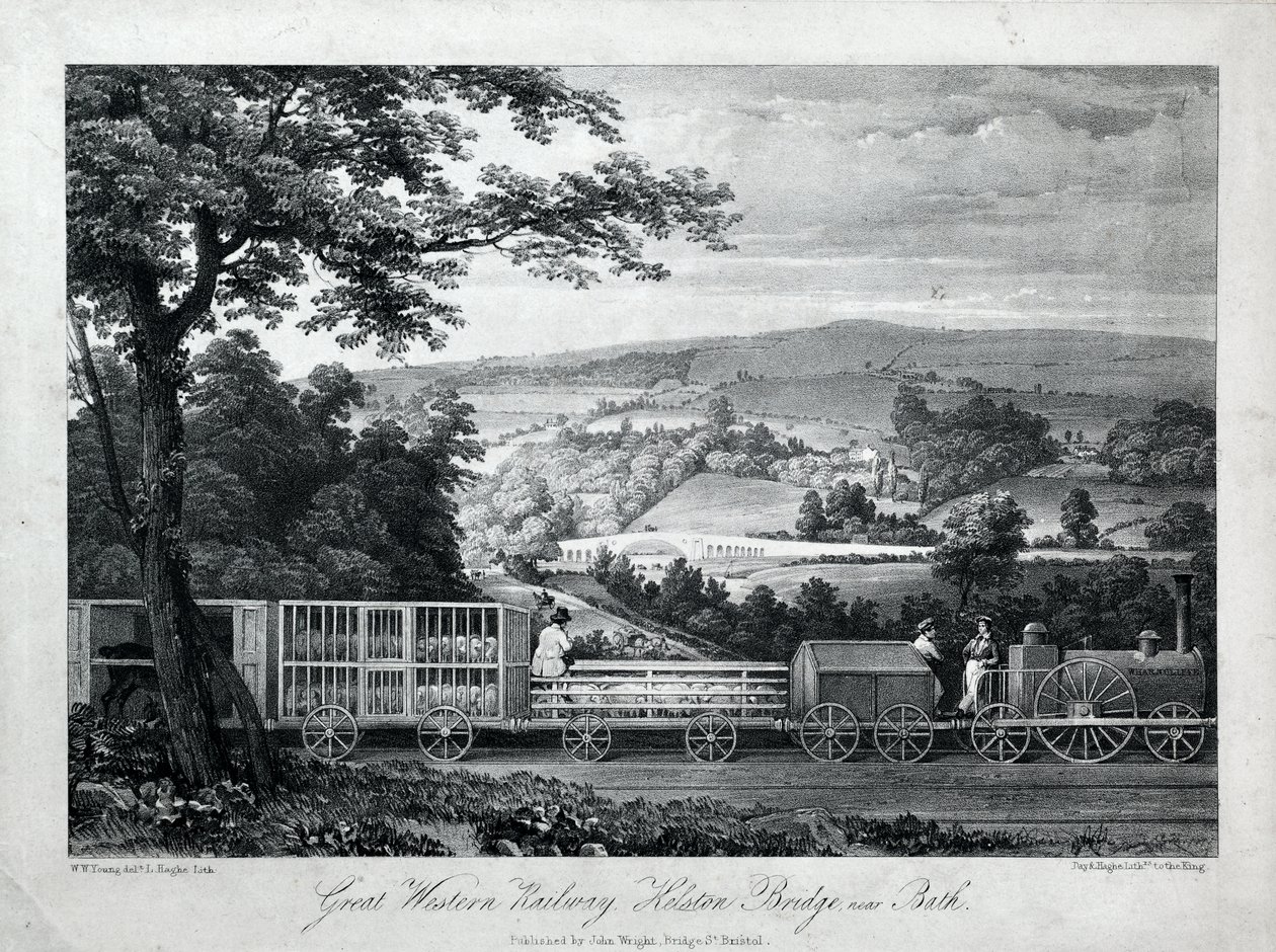 Great Western Railway, Kelston Bridge Near Bath, c.1835-40 by William Weston Young