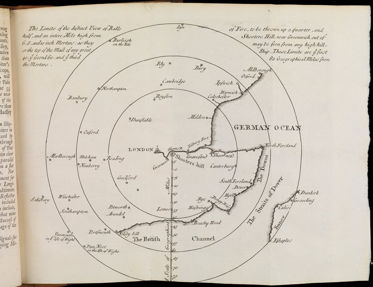 Map of South East England by William Whiston