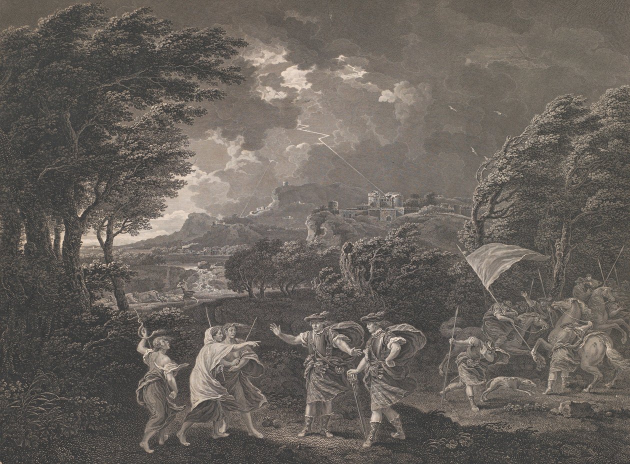 Macbeth and the Witches Shakespeare, Macbeth, Act 1, Scene 1 by William Woollett