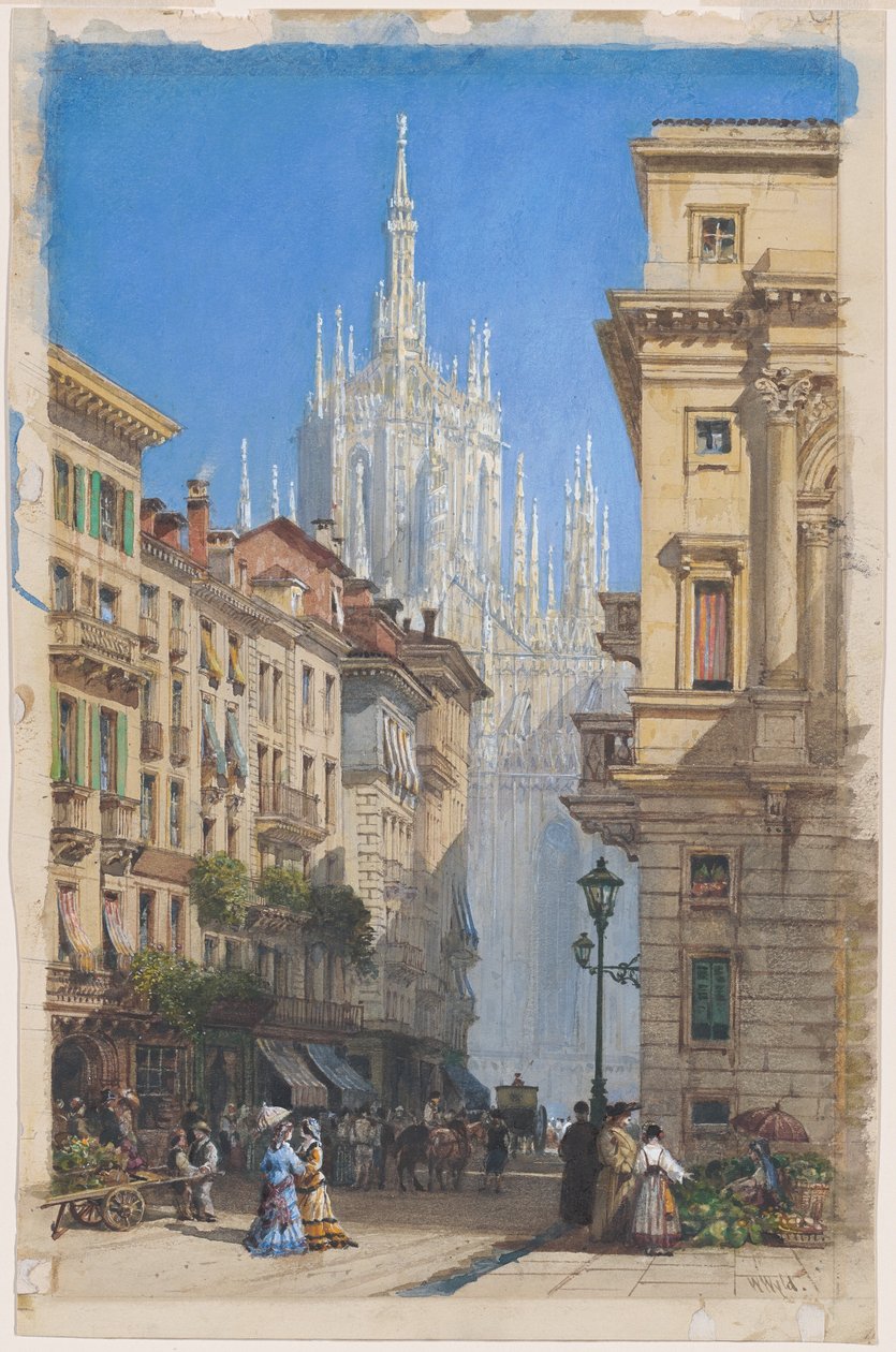 The Duomo in Milan from a Side Street by William Wyld