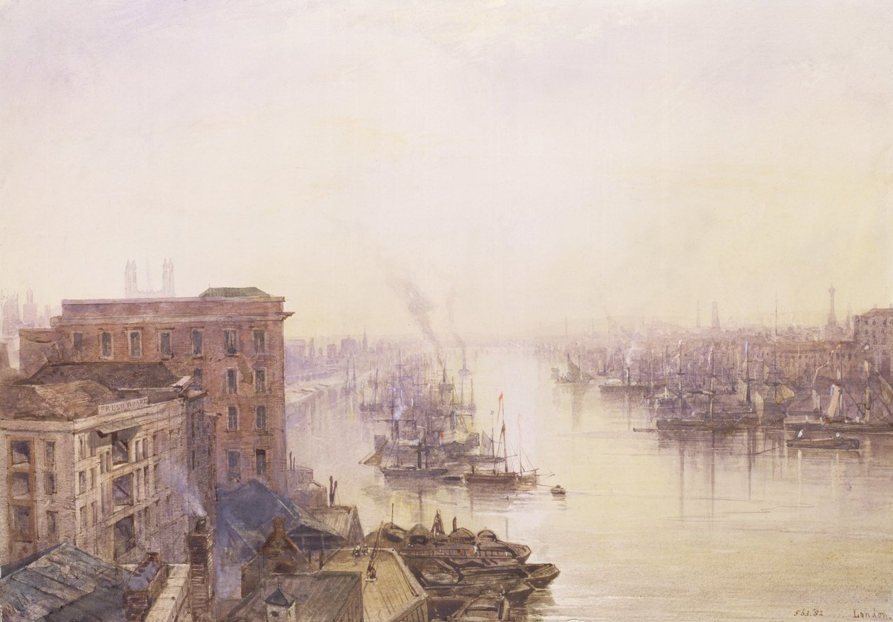 The Pool from the Adelaide Hotel, London Bridge by William Wyld