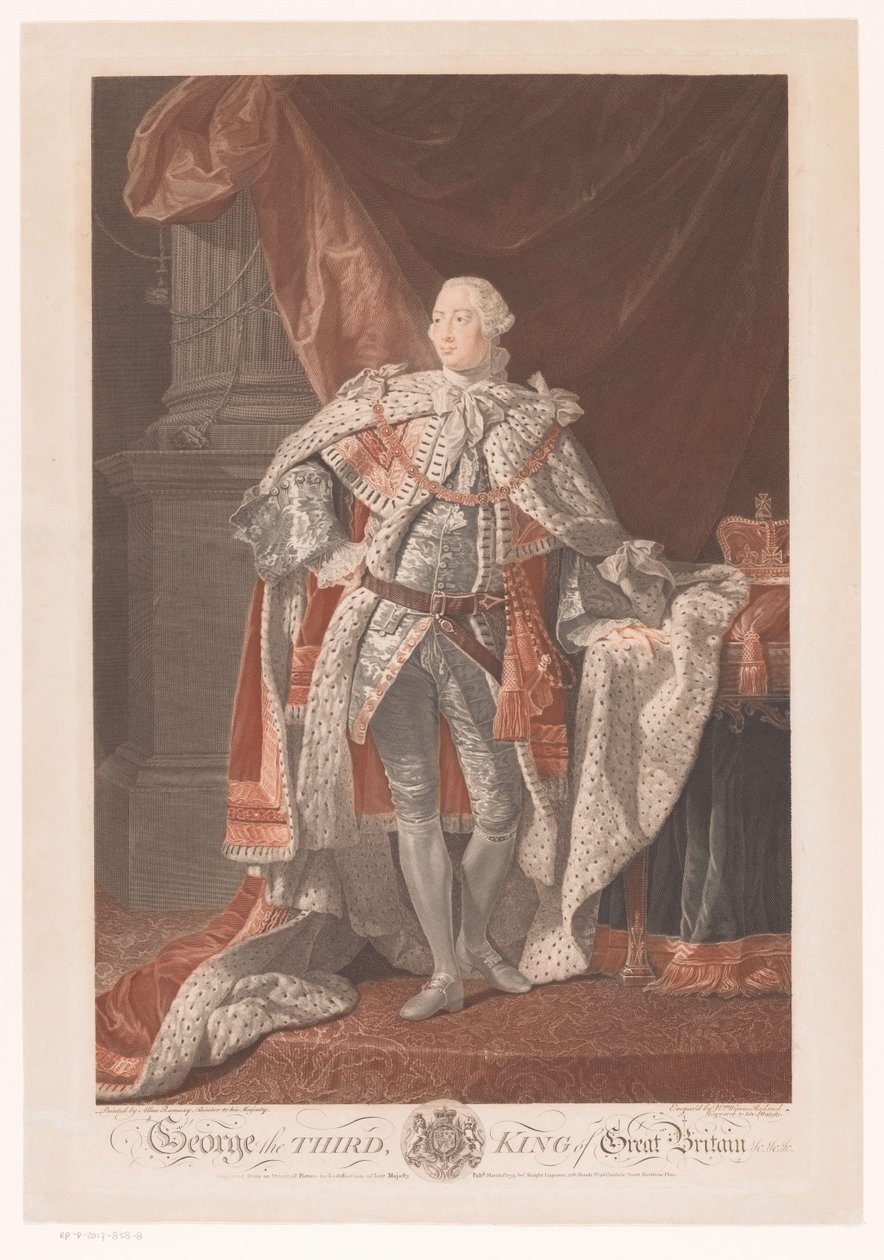 Portrait of George III of the United Kingdom (George the Third, King of Great Britain) by William Wynne Ryland