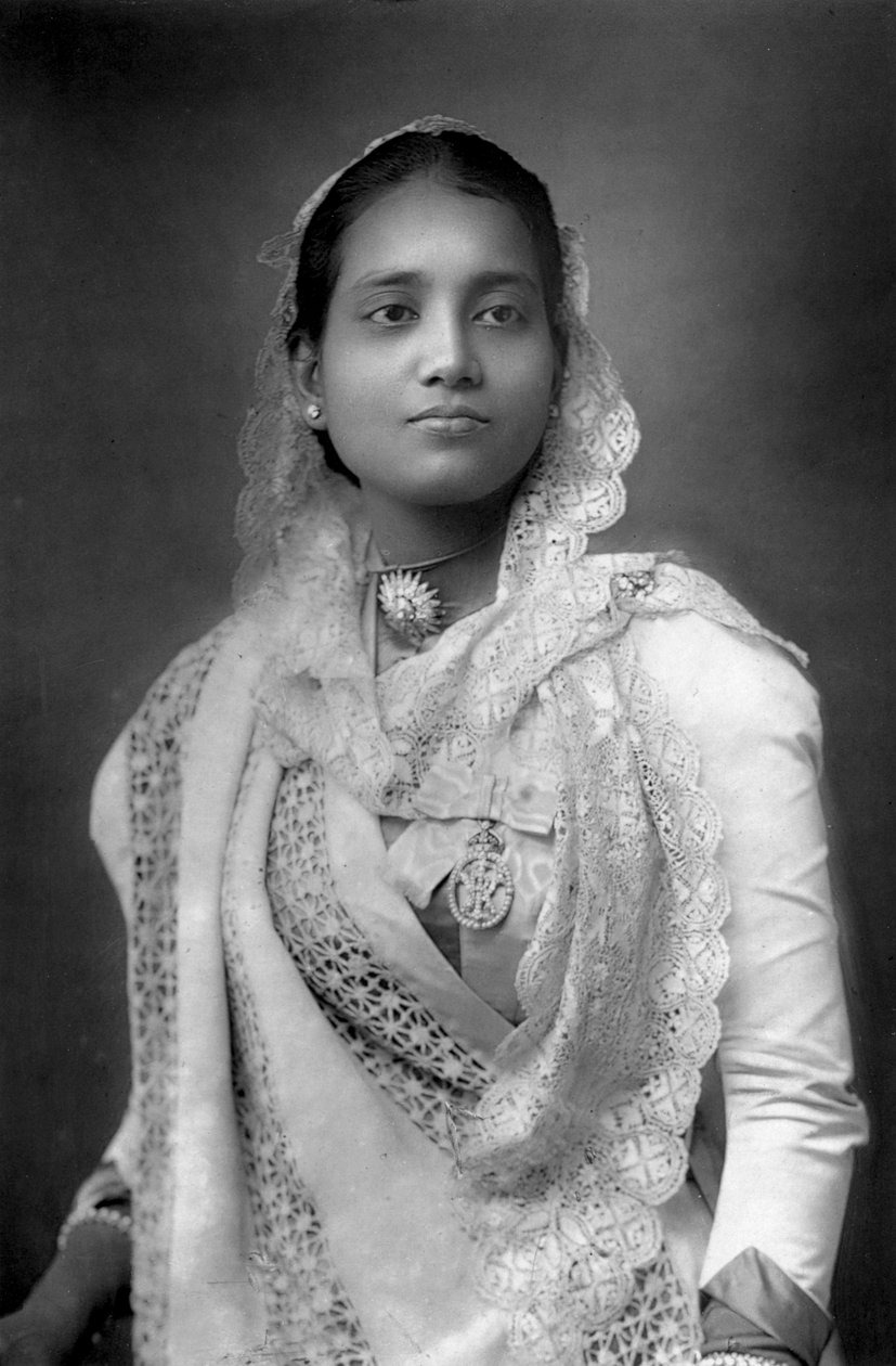 The Maharani of Koch Bihar, West Bengal, India, 1893 by William and Daniel Downey