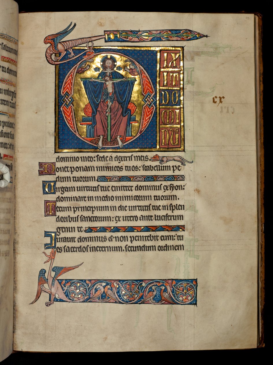 Psalm 109, Initial D, The Holy Trinity, Illustration from the 