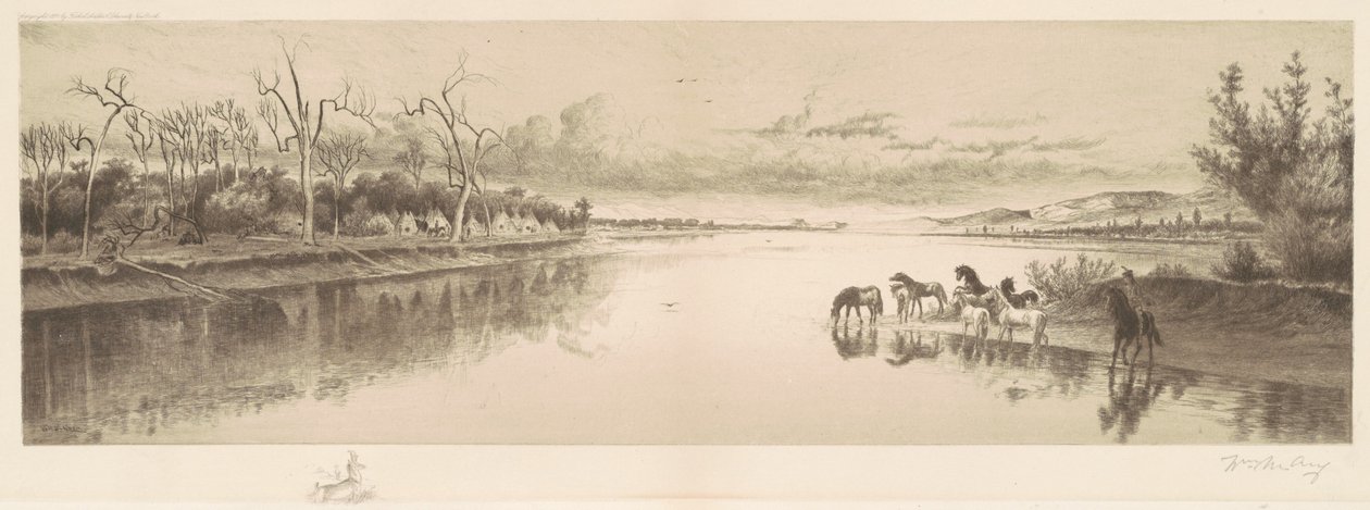 Untitled (Native American Camp) by William de la Montagne Cary
