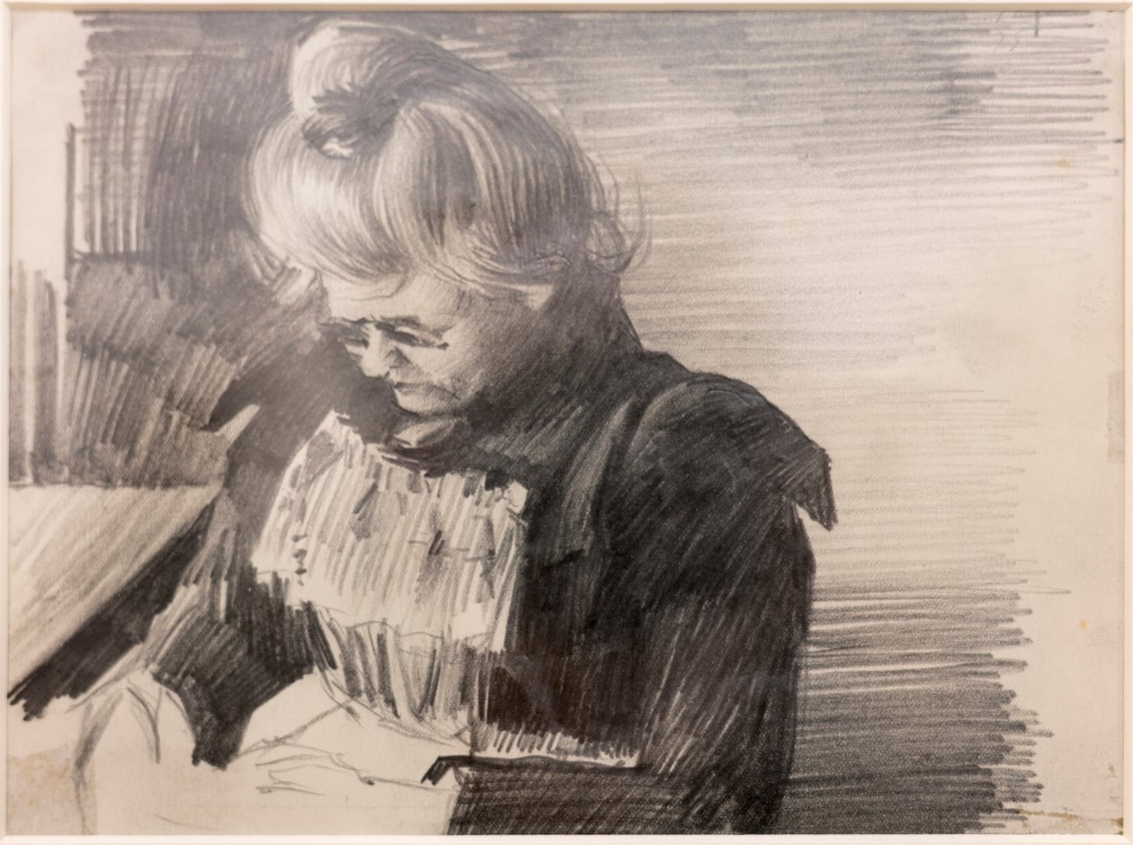 A Woman Sewing by William van Strydonck
