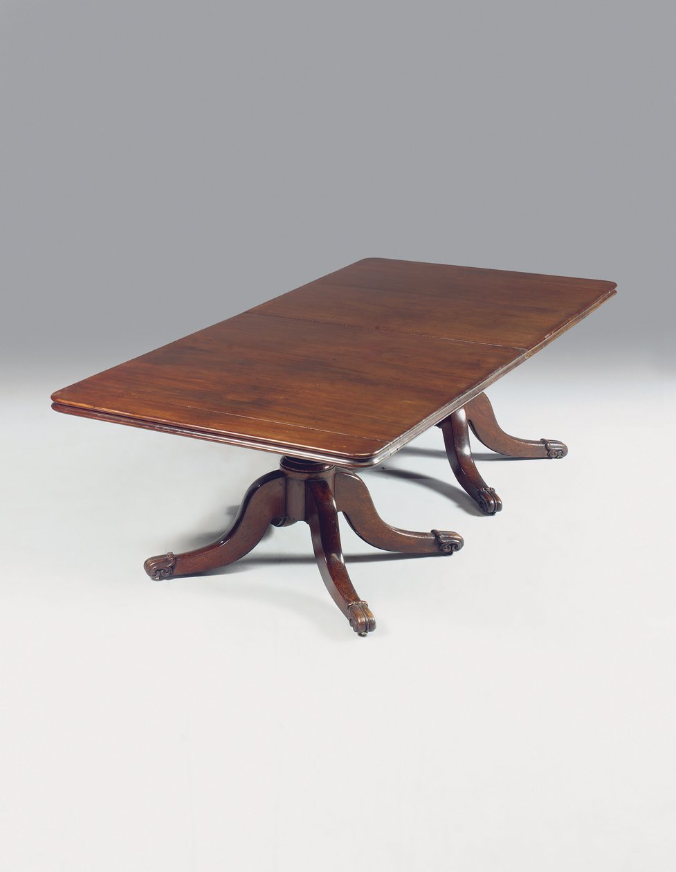 Irish Regency Twin-Pedestal Dining Table by Williams and Gibton (attr. to) Mack