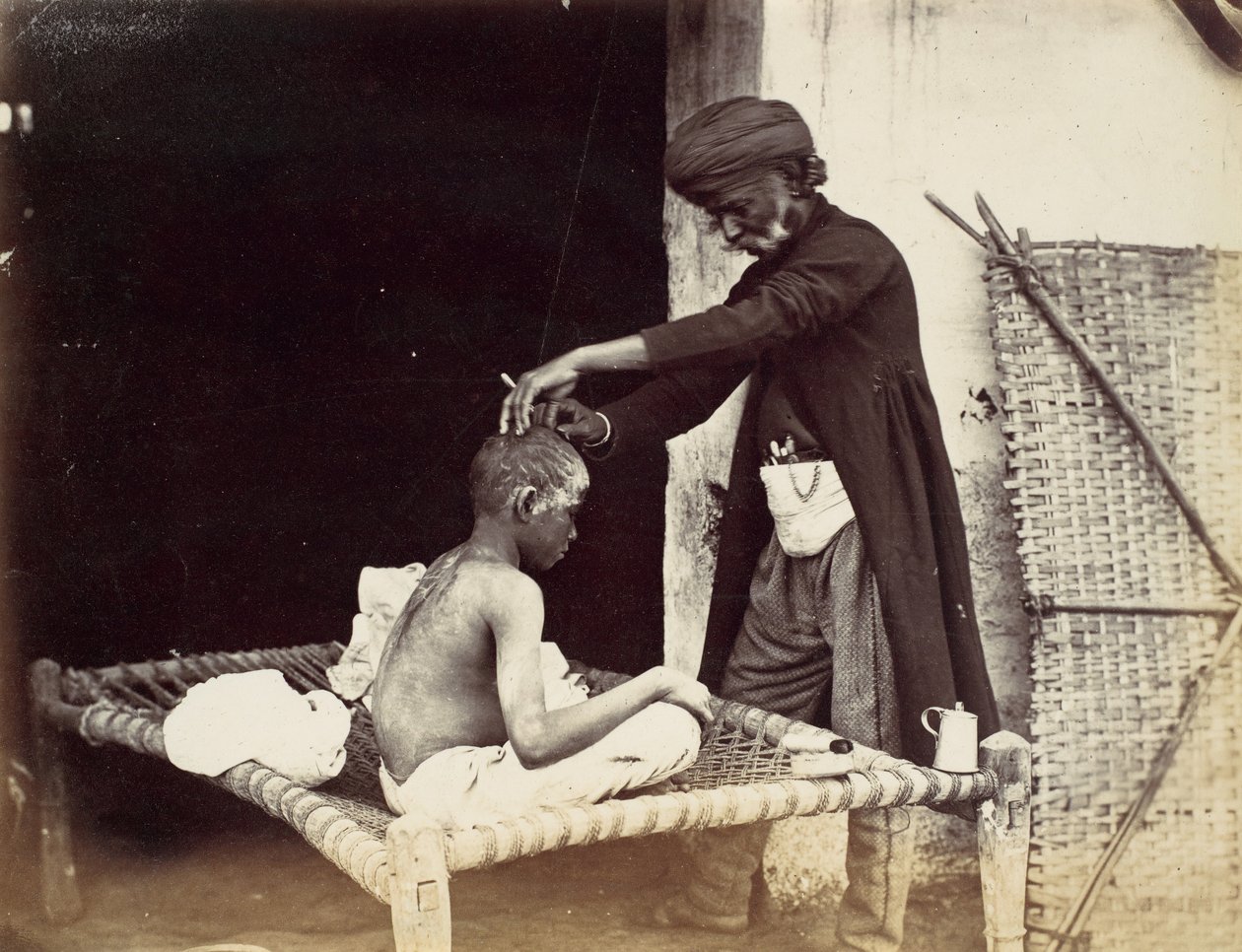 Indian Barber by Willoughby Wallace Hooper