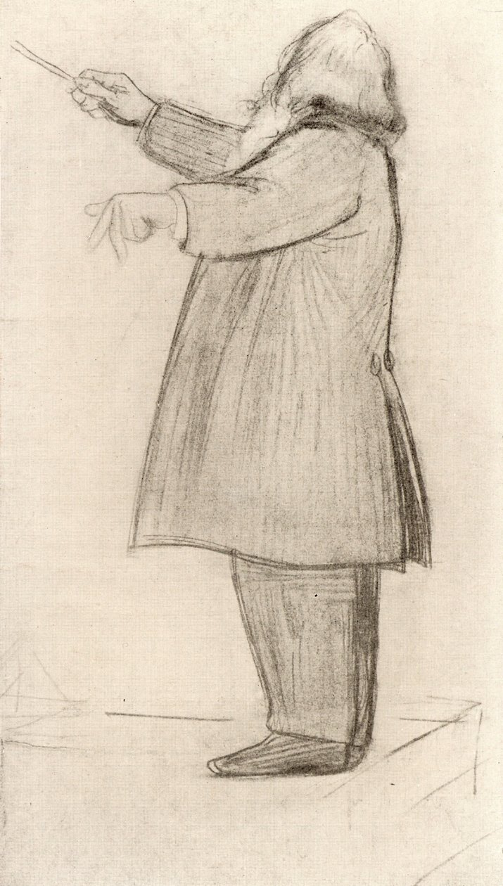 Johannes Brahms (1833-1897) German Composer, Conducting by Willy von Beckerath