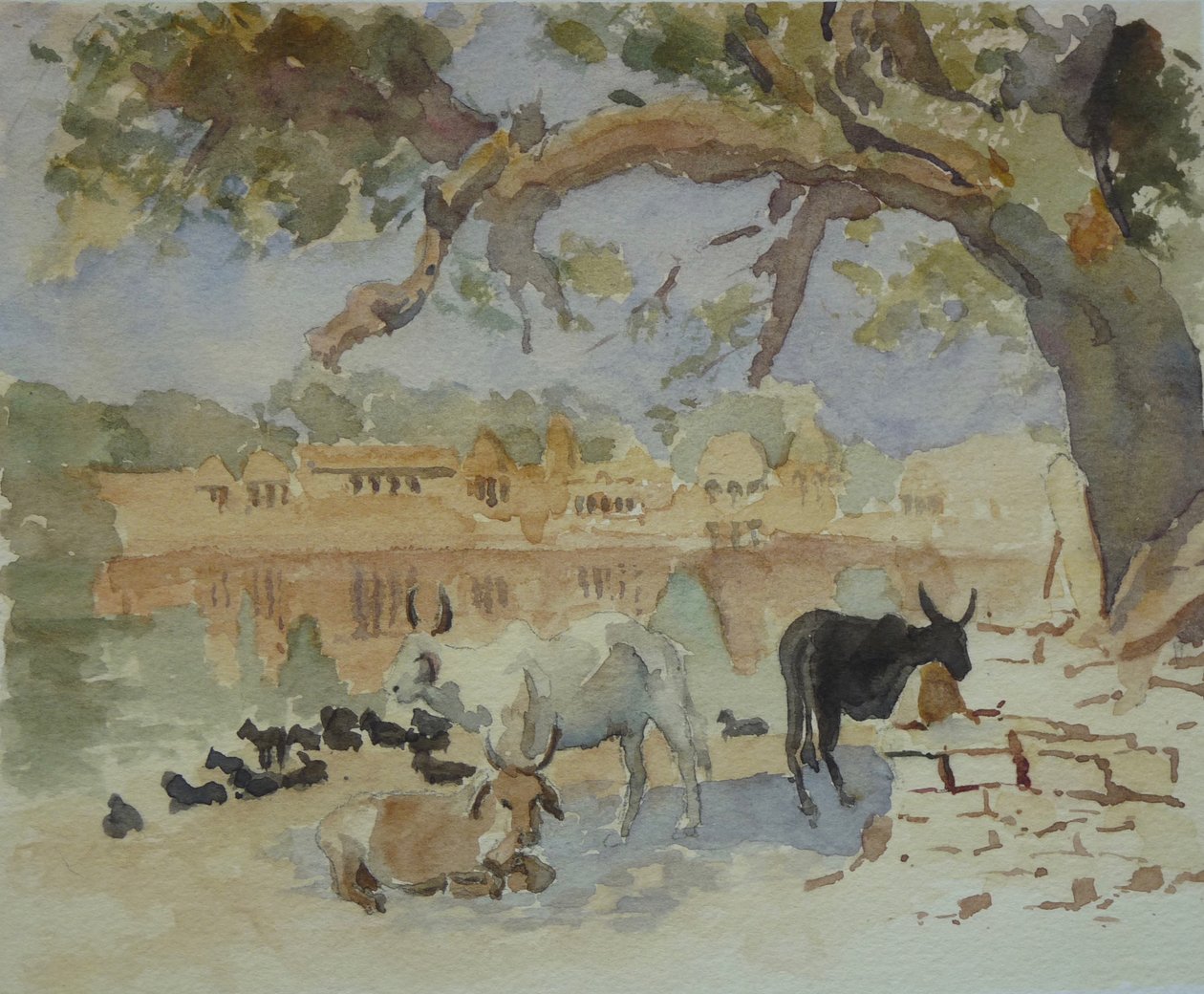 Jaisalmer - Gadi Sagar (sketch) by Wilson Clive