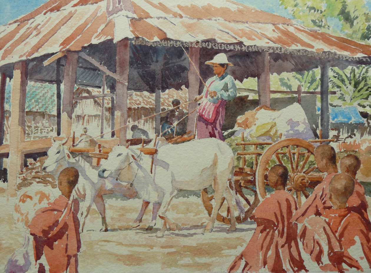 910 Boy Monks at Thaung Tho Market by Wilson Clive