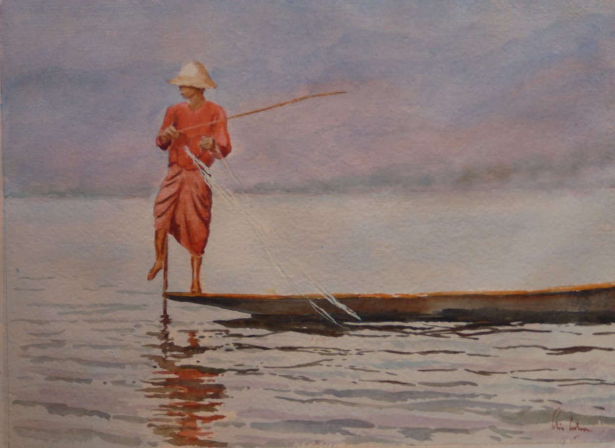 936 Sunrise, Laying the Nets Out by Wilson Clive