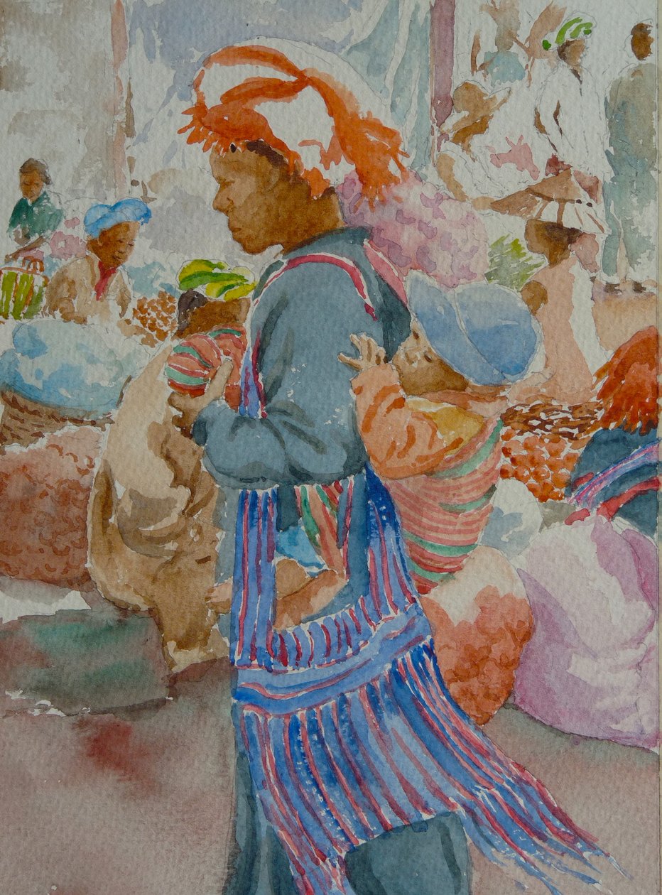 Nampan market, clinging to mother by Wilson Clive