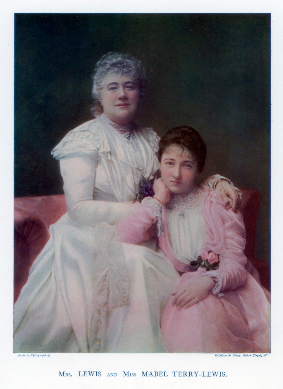 Mrs Lewis Kate Terry and Miss Mabel Terry-Lewis, British actresses, 1901 by Window and Grove