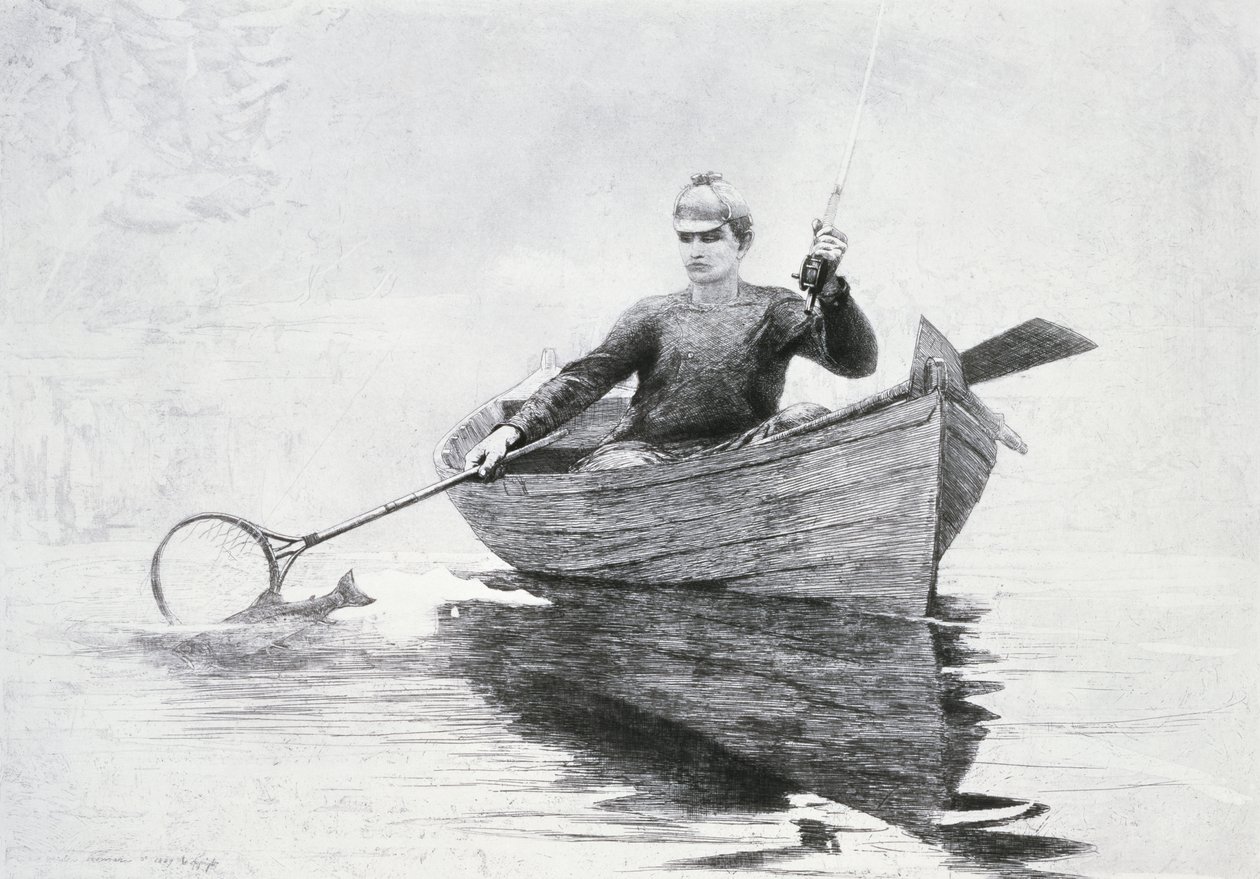 Fly Fishing on Saranac Lake by Winslow Homer