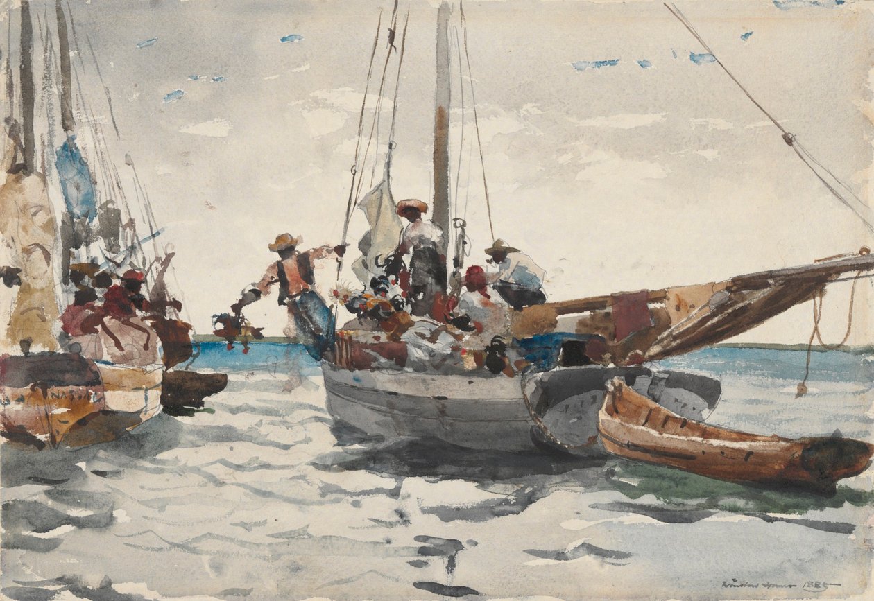 Market Scene, Nassau by Winslow Homer
