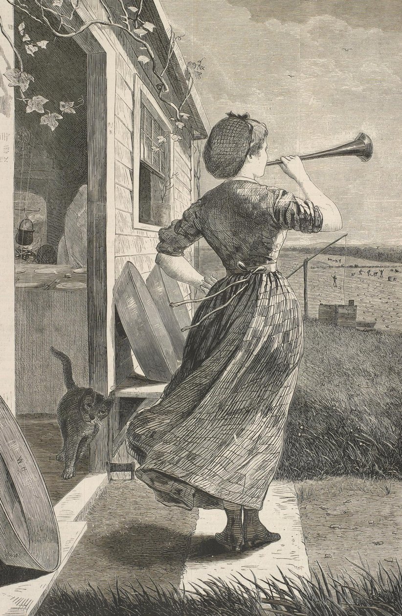 The Dinner Horn by Winslow Homer