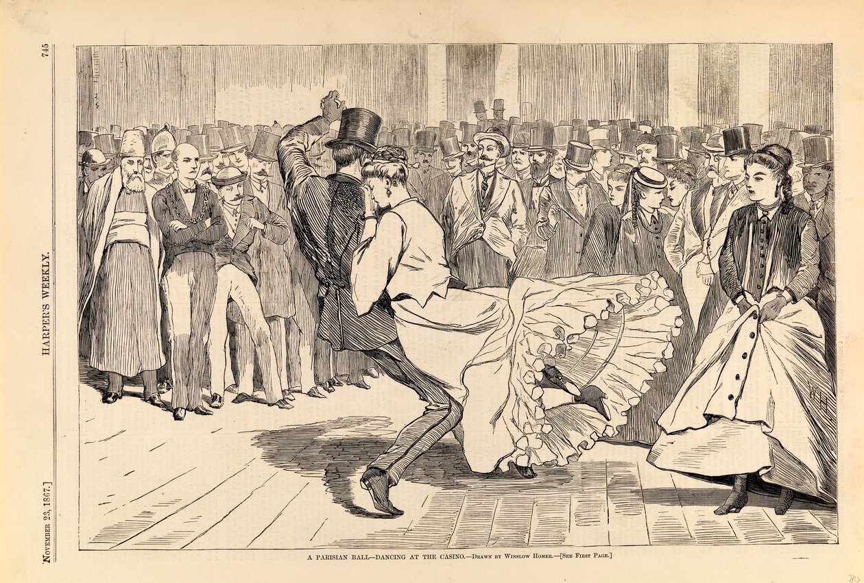 A Parisian Ball - Dancing at the Casino by Winslow Homer