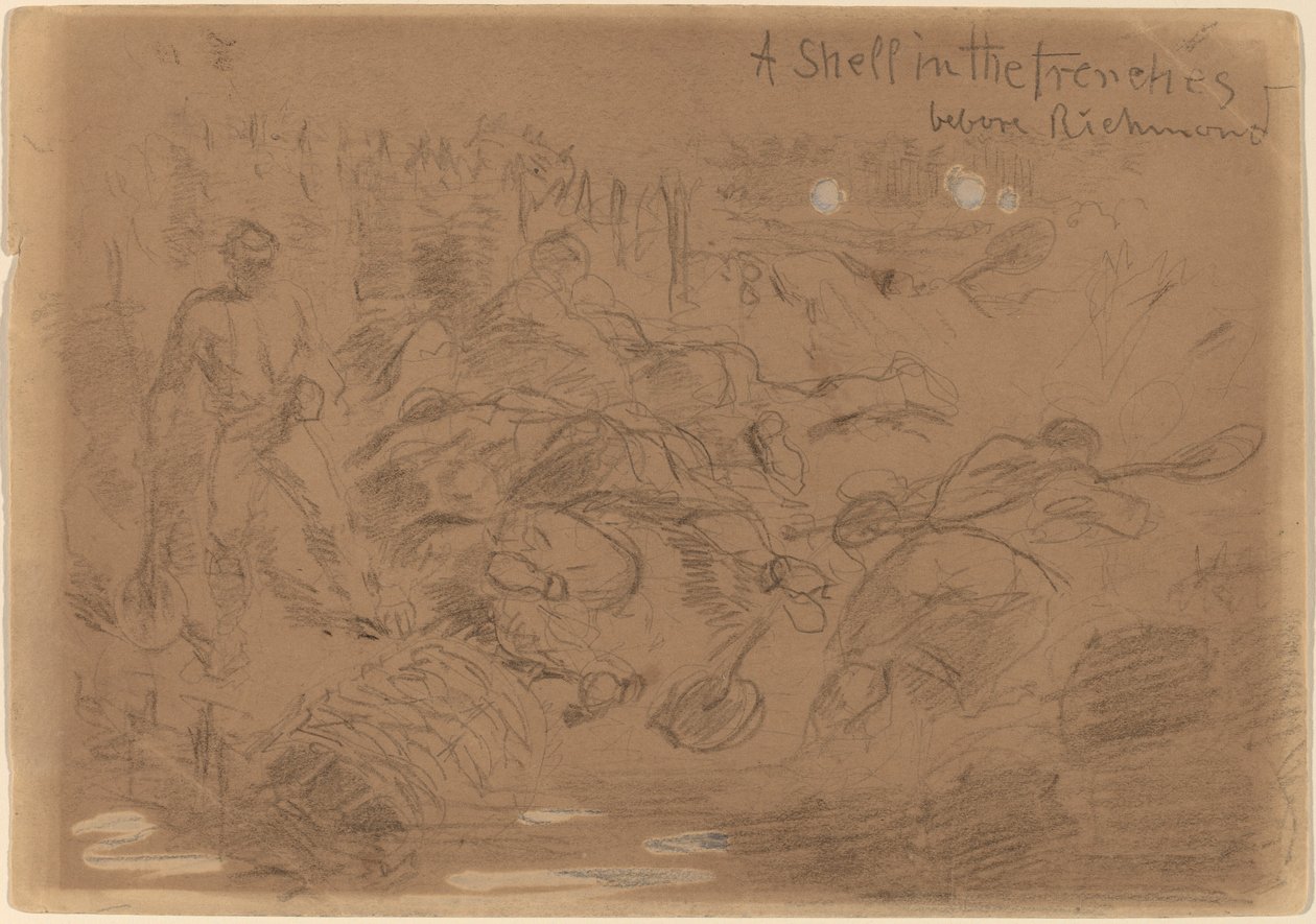 A Shell in the Trenches before Richmond by Winslow Homer