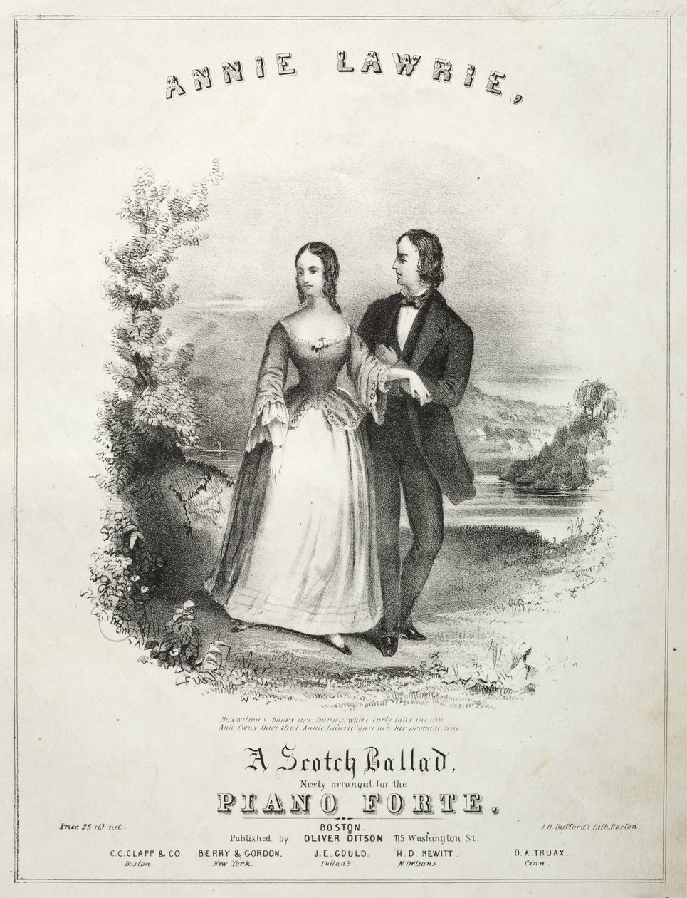 Annie Laurie - Sheet Music Cover by Winslow Homer