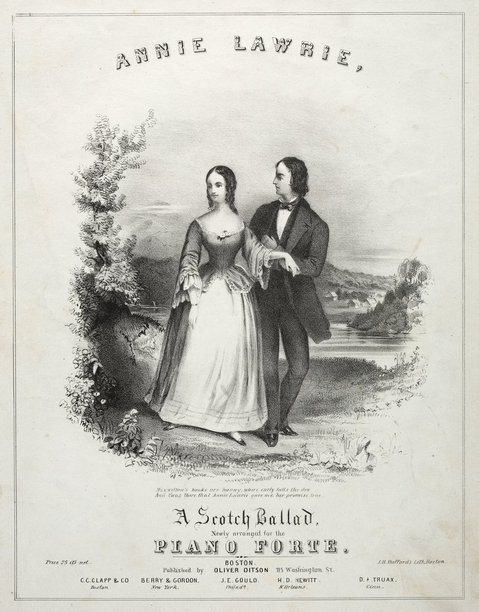 Annie Laurie - Sheet Music Cover by Winslow Homer