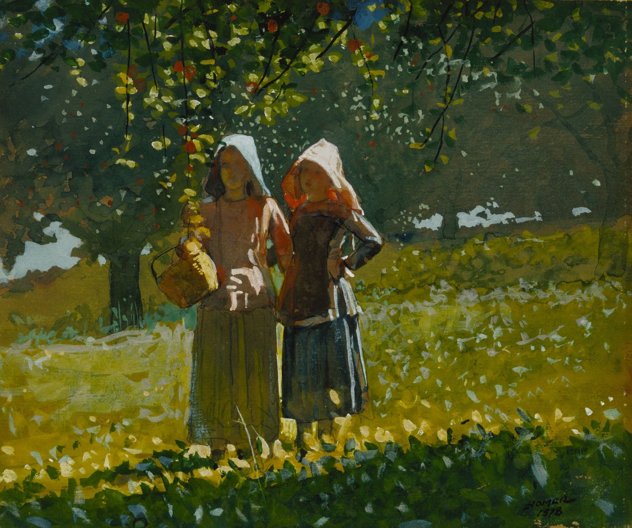 Apple Picking by Winslow Homer