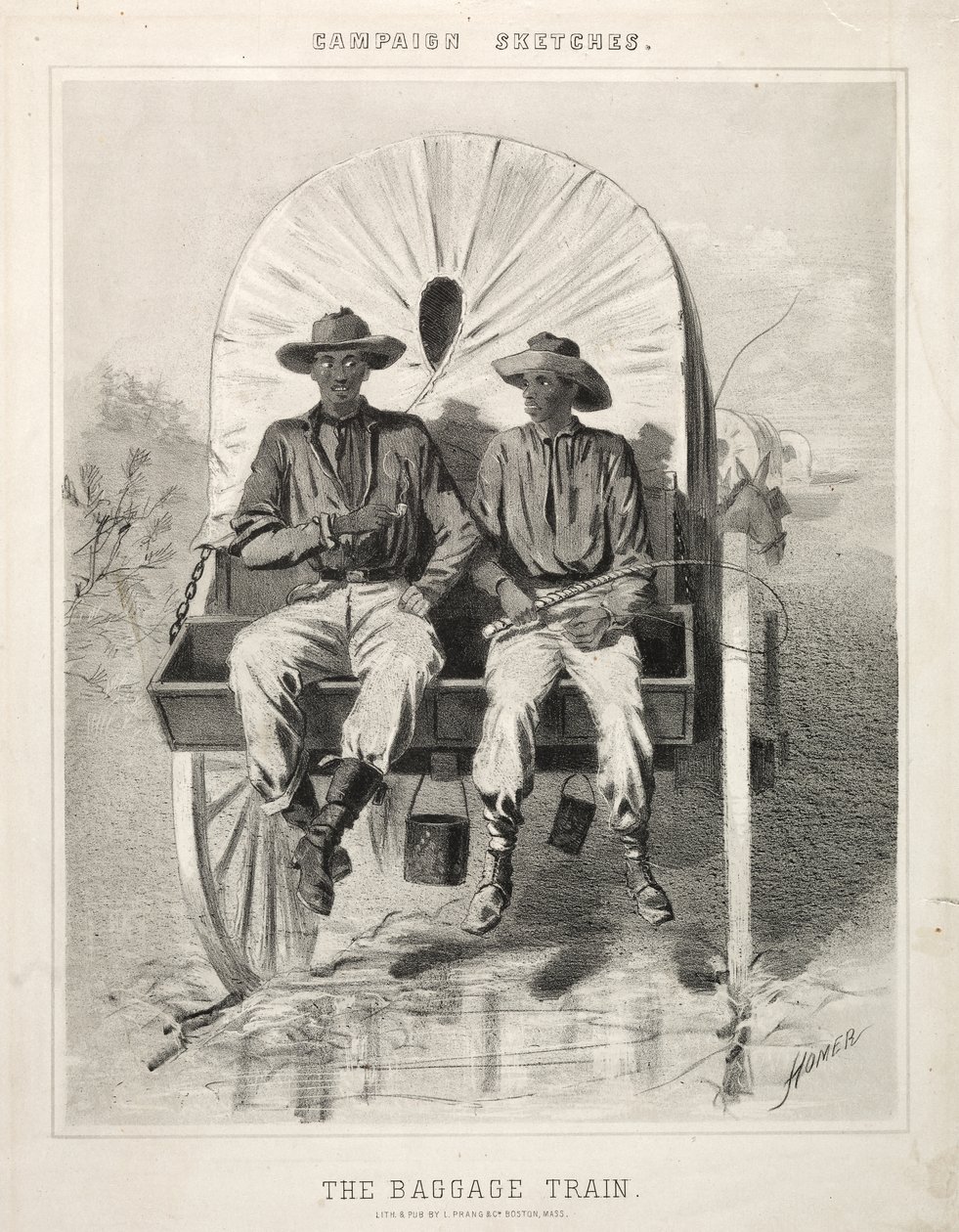 Campaign Sketches: The Baggage Train by Winslow Homer