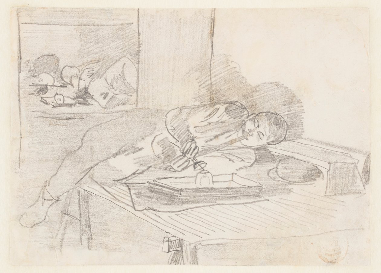 Chinese Man Smoking an Opium Pipe in a Baxter Street Club House, New York City by Winslow Homer