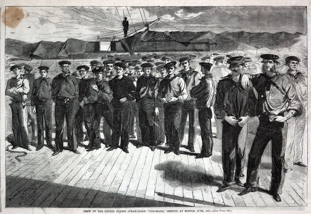 Crew of the United States Steam-Sloop "Colorado" Shipped at Boston, from Harper