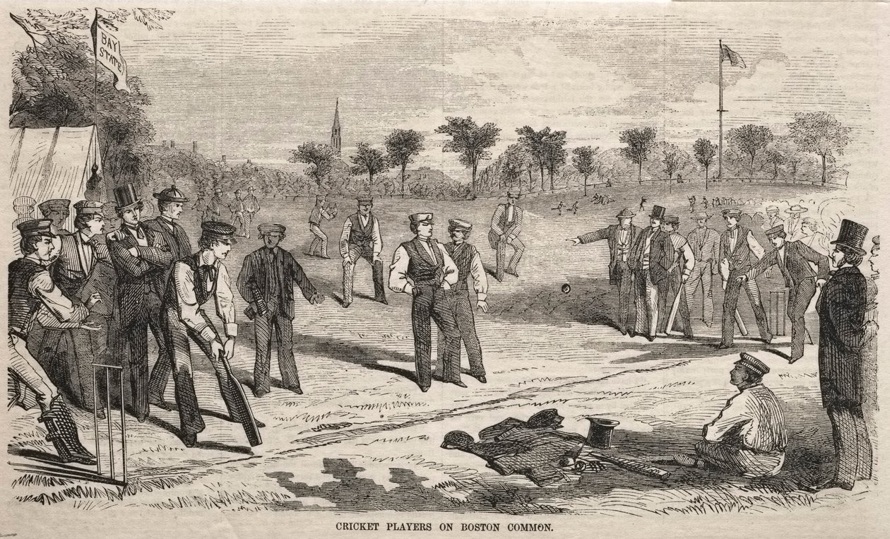 Cricket Players on Boston Common, 1859 by Winslow Homer