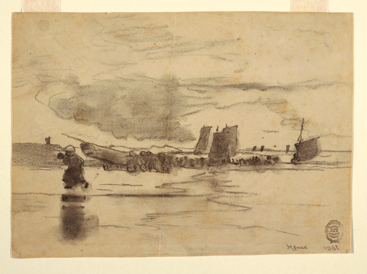Beach at Low Tide, Cullercoats, England, 1881 by Winslow Homer