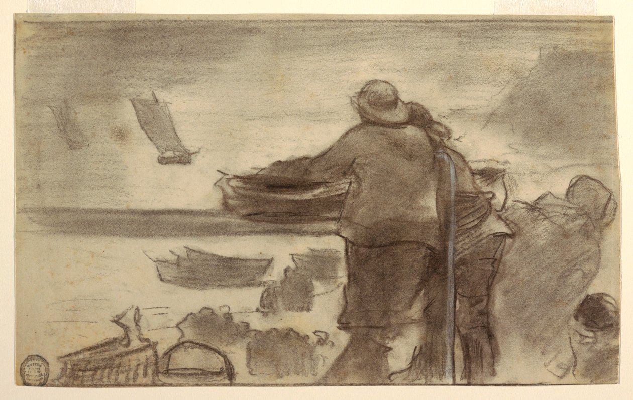 Beach with Boats and People, Cullercoats, England, 1881–82 by Winslow Homer