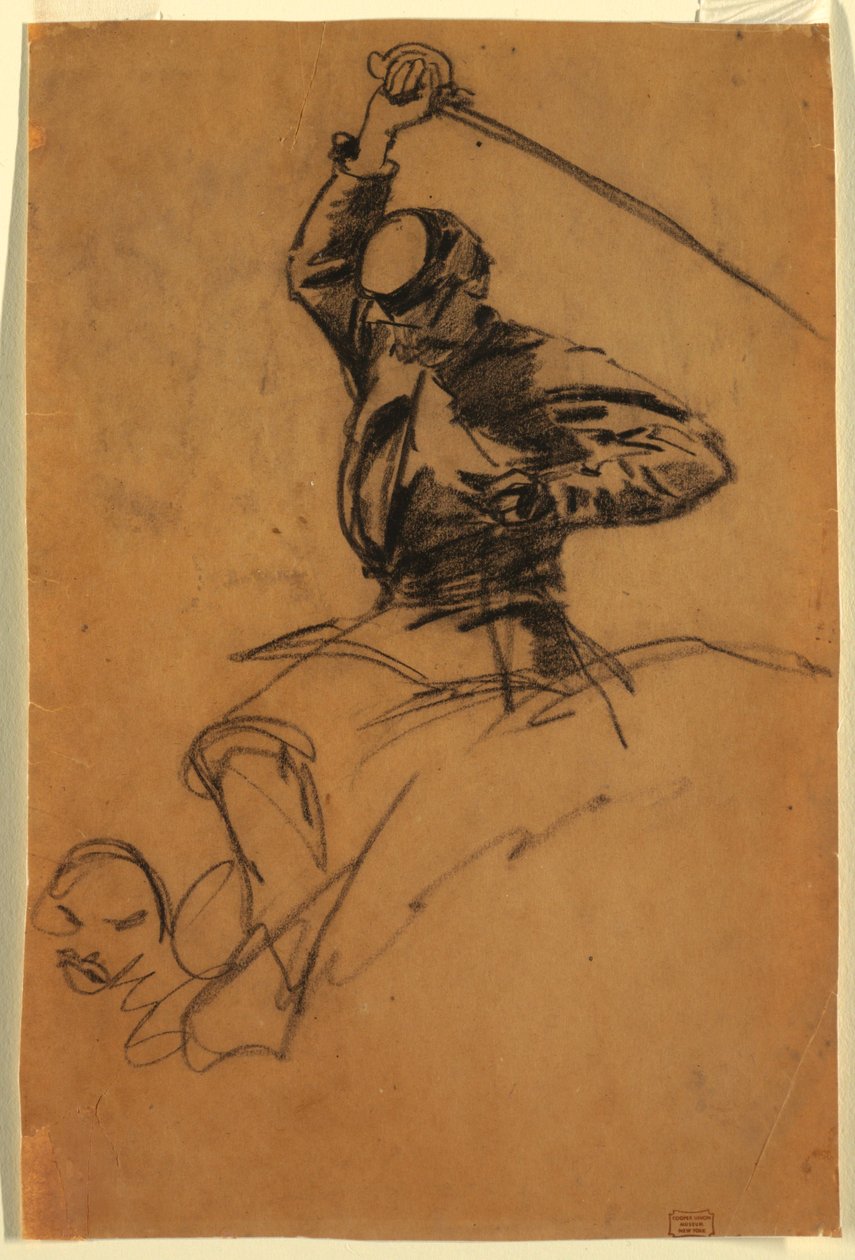 Drawing, Cavalry Soldier with Sword on Horseback, 1863 by Winslow Homer
