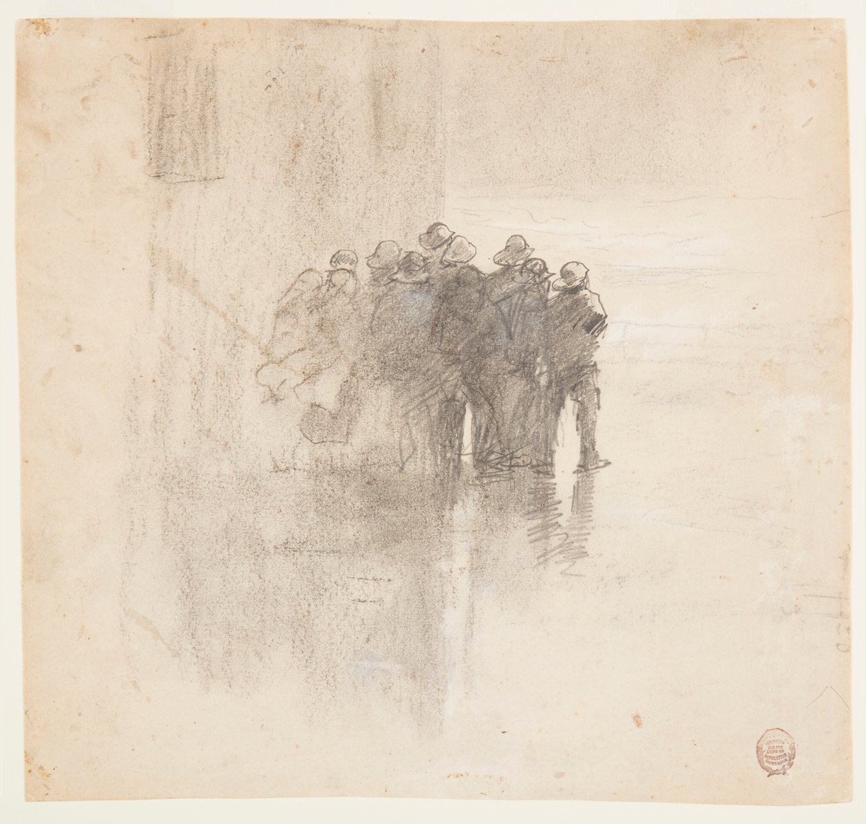 Fishermen in Oilskins, Cullercoats, England, 1881 by Winslow Homer