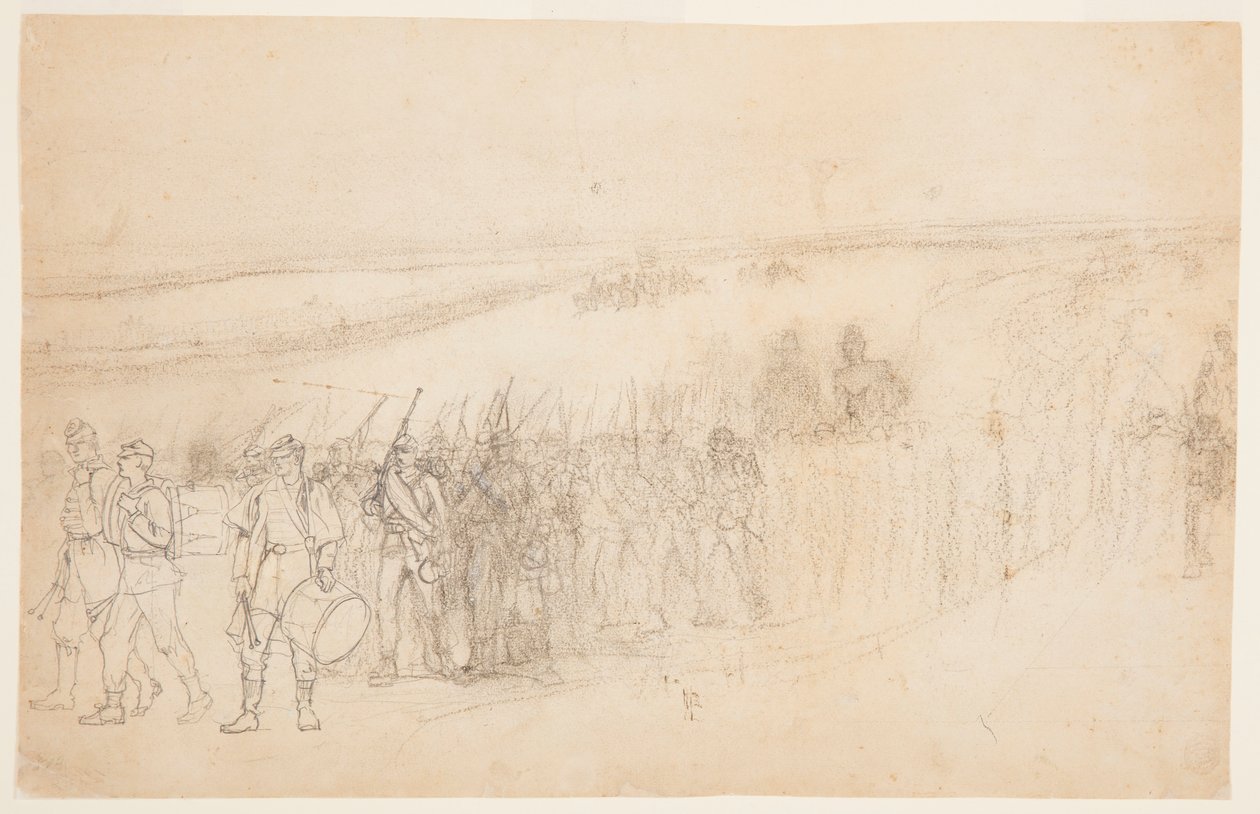 Marching Infantry Column, ca. 1862 by Winslow Homer