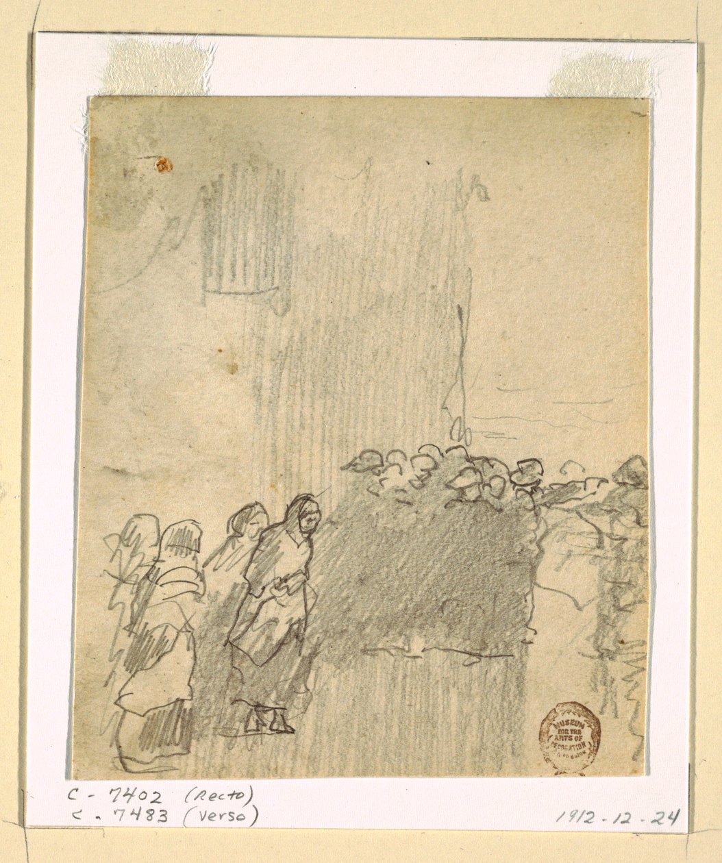 Men and Women Looking Out to Sea, Cullercoats, England, 1881 by Winslow Homer