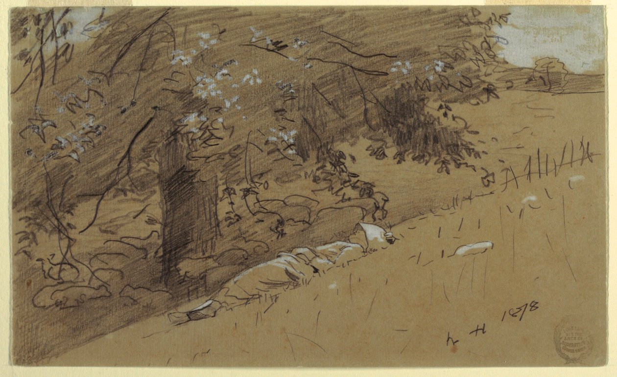 Shepherdess Resting Under a Tree, 1878 by Winslow Homer
