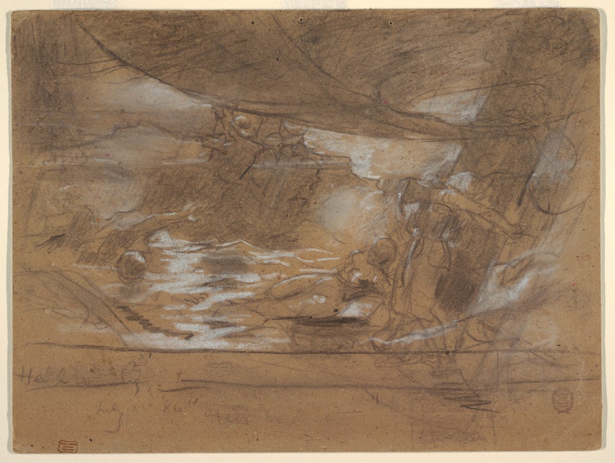 Ship Deck with Two Women, possibly July 15, 1886 by Winslow Homer