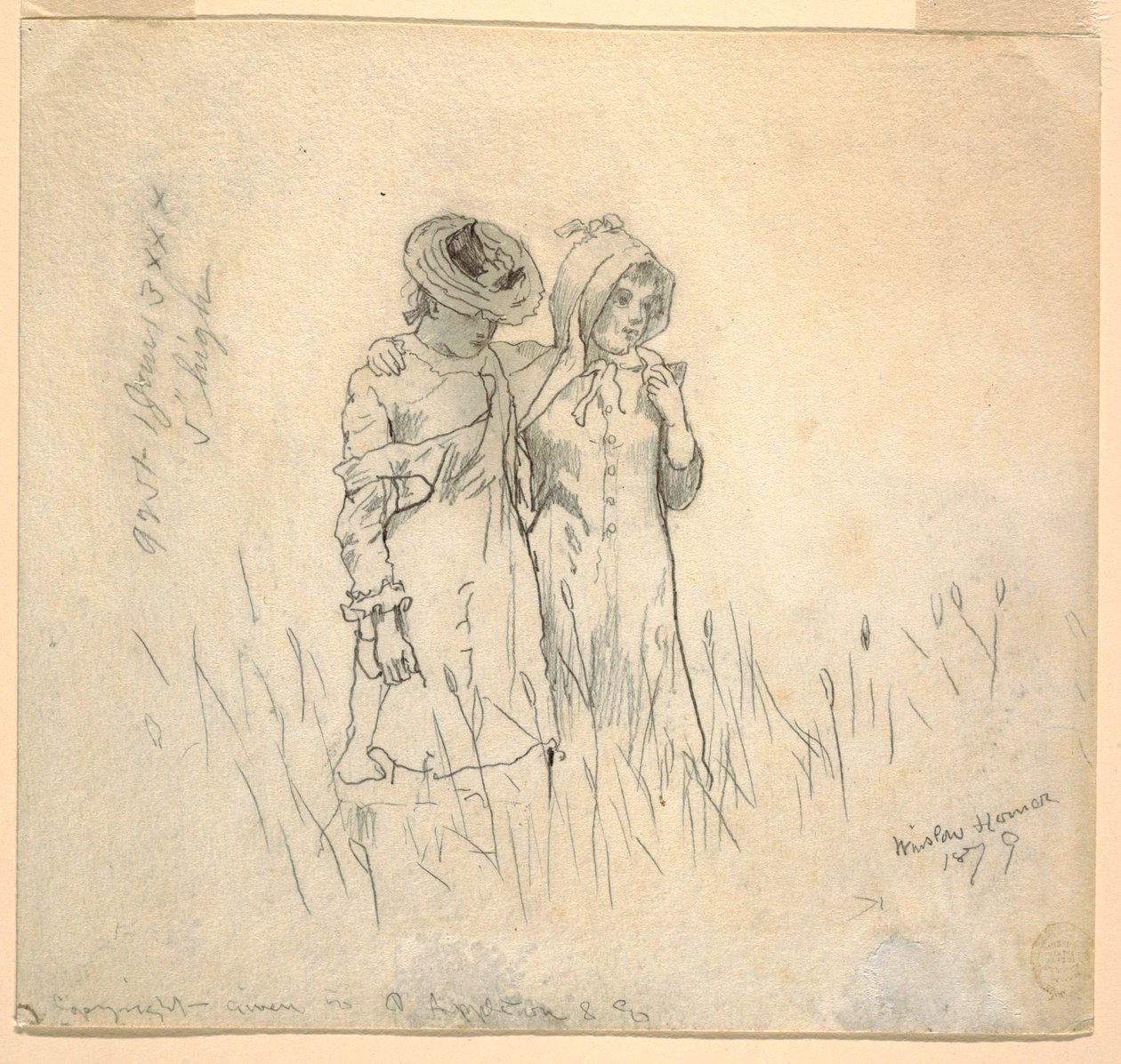 Two Girls in a Field, 1879 by Winslow Homer