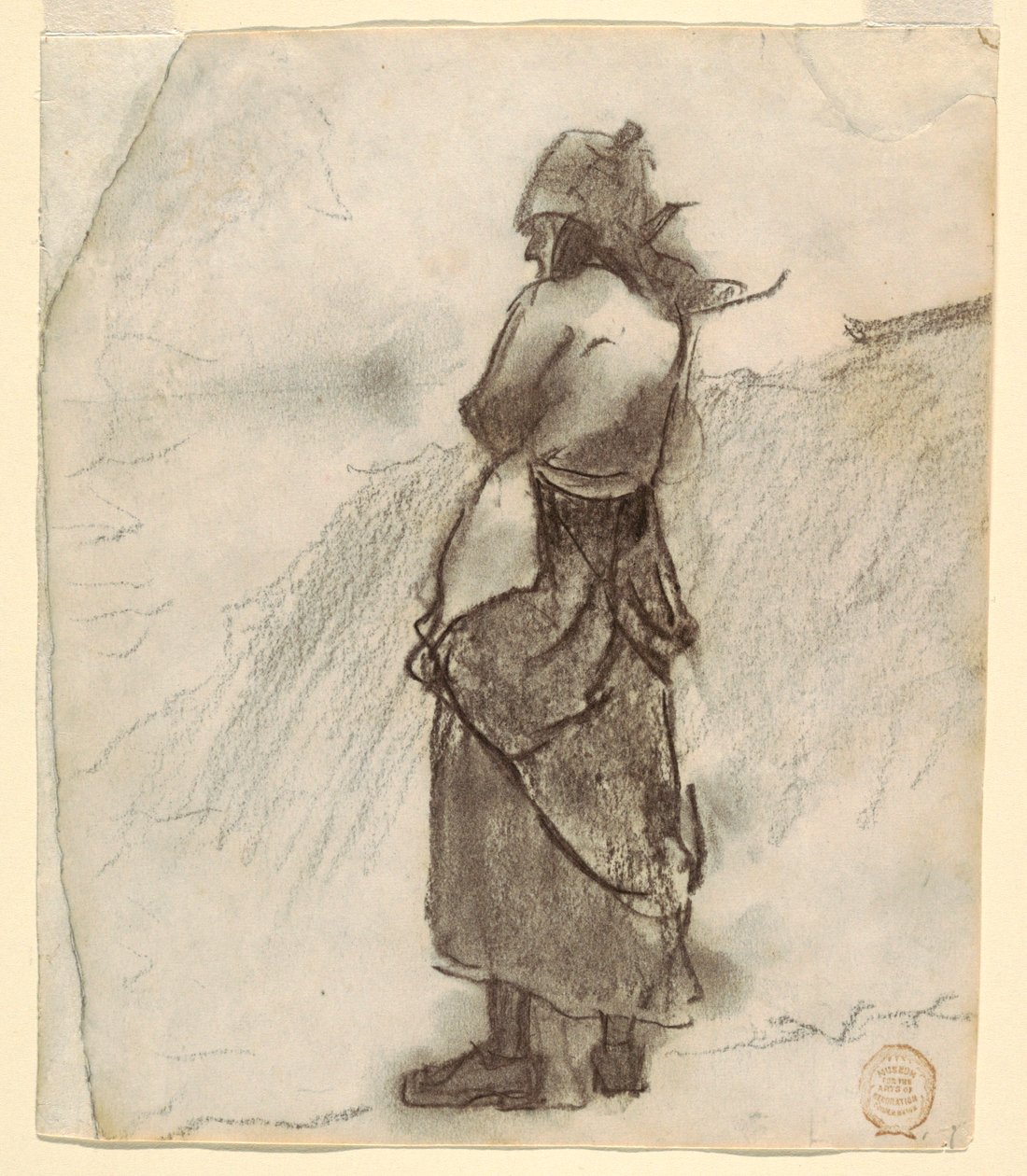 Woman Looking Out to Sea, Cullercoats, England, 1881–82 by Winslow Homer